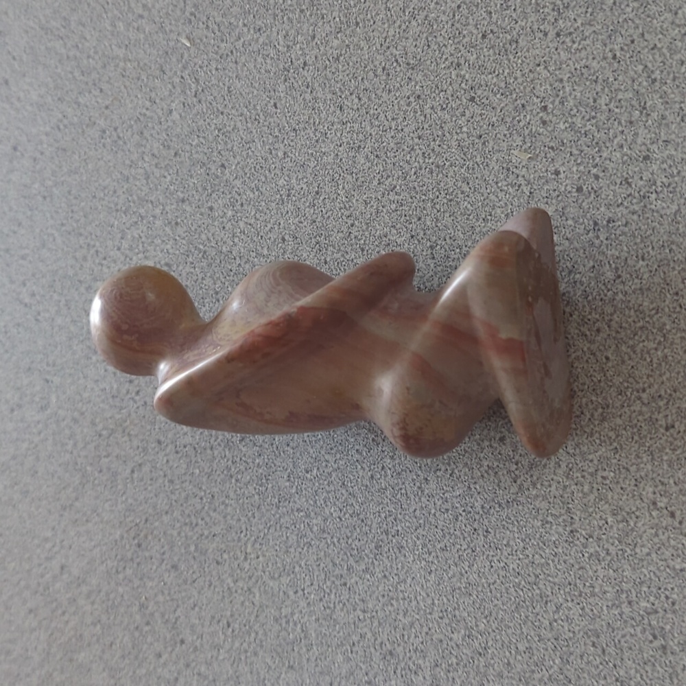 Carved Soap Stone Figurine Expectant Mother - Picture 5 of 6